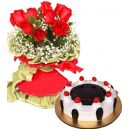 send valentine's day flower with cake dhaka in bangladesh
