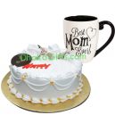 send mothers day cake with decorated mug to bangladesh