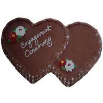 Send 6.6 Pounds Chocolate Double Heart Shape Cake by Swiss Cake to Dhaka in Bangladesh