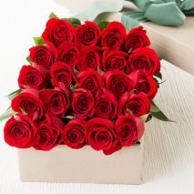 24 Red Roses in Box to Dhaka