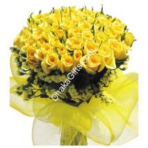 Send 36 Yellow Roses in Bouquet to Dhaka