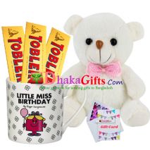 mug and toblerone chocolate with teddy send to dhaka