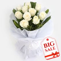 Send Simple Mind 12 White Roses to Dhaka in Bangladesh