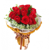 Send 12 Red Roses in a Beautiful Bouquet to Dhaka in Bangladesh