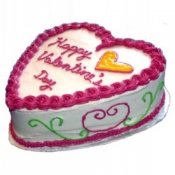 Send 5.5 Pounds Vanilla Heart Shape Cake by Yummy Yummy to Dhaka in Bangladesh