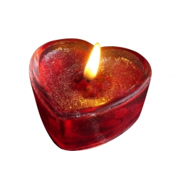 send gift red heart candle bd