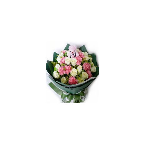 Send White Roses & Pink Carnations to Dhaka in Bangladesh
