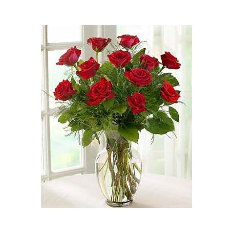 Send One Dozen Ruby Red Roses to Dhaka in Bangladesh