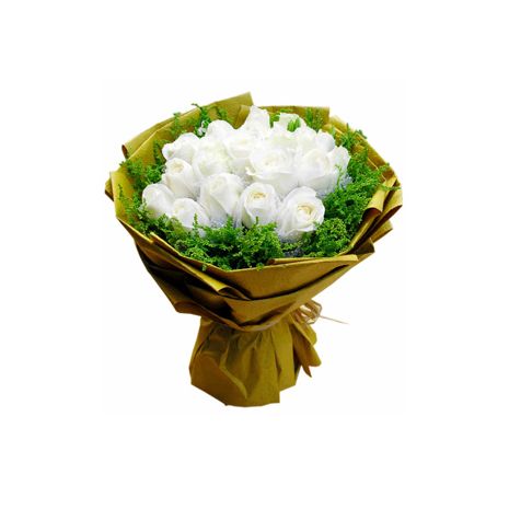 24 White Roses Bouquet