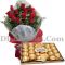 12 red rose bouquet with 24 ferrero chocolate to philippines